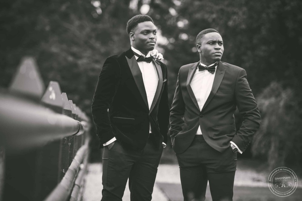 The Groom with his best man photographed before the wedding ceremony