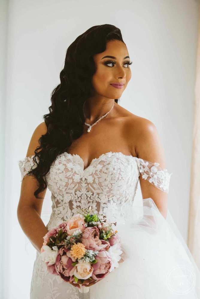 The Bride before her wedding ceremony