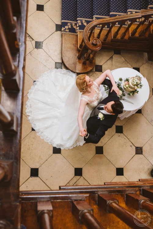 Professional ballroom dancers strike a pose for the camera