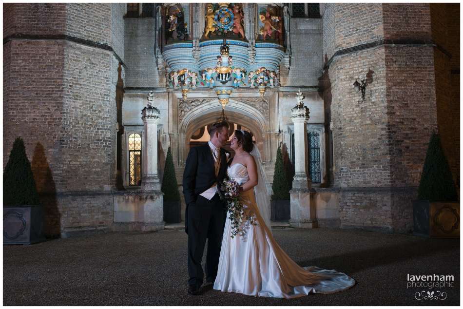 Night time photography at Hengrave Hall in Suffolk, using remote lighting